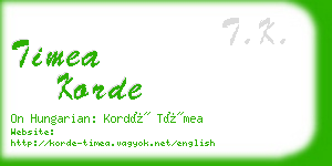 timea korde business card